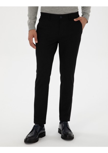 Erkek Lacivert Slim Fit Kanvas Pantolon 50310903-VR033 fiyatları