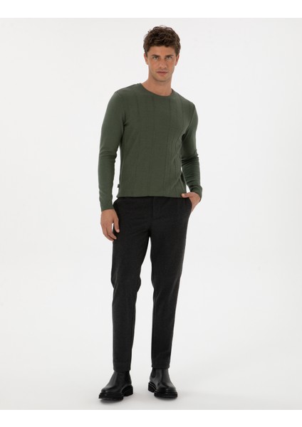 Erkek Antrasit Ex. Slim Fit Kumaş Pantolon 50311574-VR006