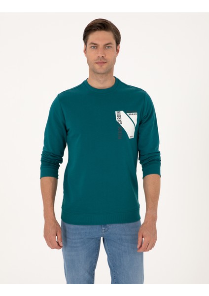 Erkek Zümrüt Regular Fit Sweatshirt 50317750-VR055