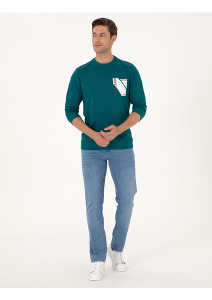 Erkek Zümrüt Regular Fit Sweatshirt 50317750-VR055 fırsatları