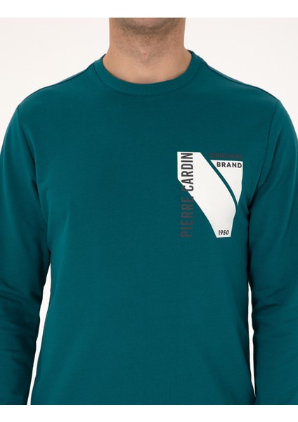 Erkek Zümrüt Regular Fit Sweatshirt 50317750-VR055