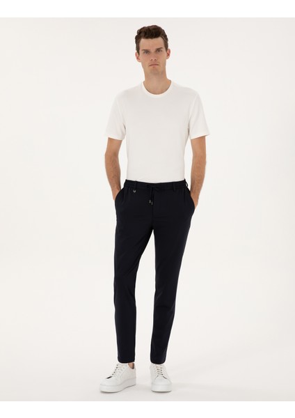 Erkek Lacivert Kumaş Pantolon 50317618-VR033