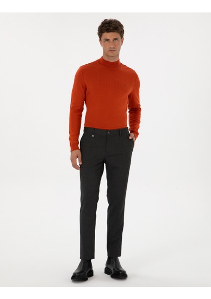 Erkek Antrasit Slim Fit Kumaş Pantolon 50317628-VR006
