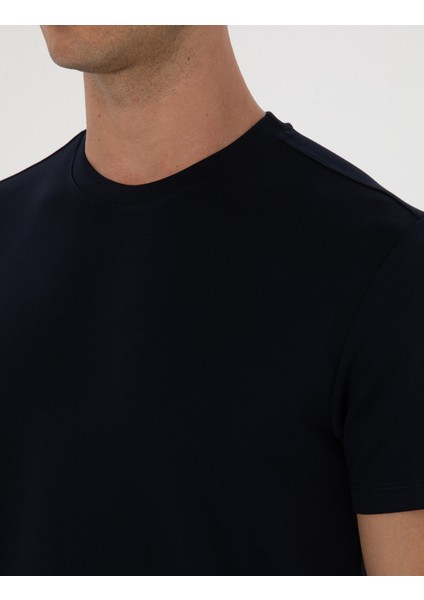 Erkek Lacivert Regular Fit Basic Tişört 50318130-VR033