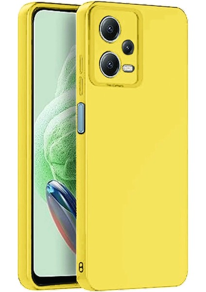 Newface Xiaomi Redmi Note 12 Pro 5g Kılıf Nano Içi Kadife Silikon - Sarı indirimleri
