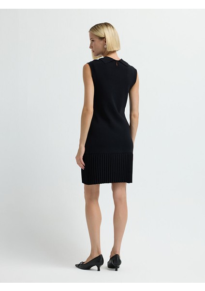 Fiyonk Detaylı Triko Elbise Siyah 12445599000 indirimleri