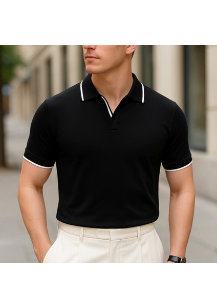 Erkek Uzun Kollu Yakalı Triko Bluz