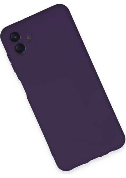 Newface Samsung Galaxy A04E Kılıf Nano Içi Kadife Silikon - Mor modelleri