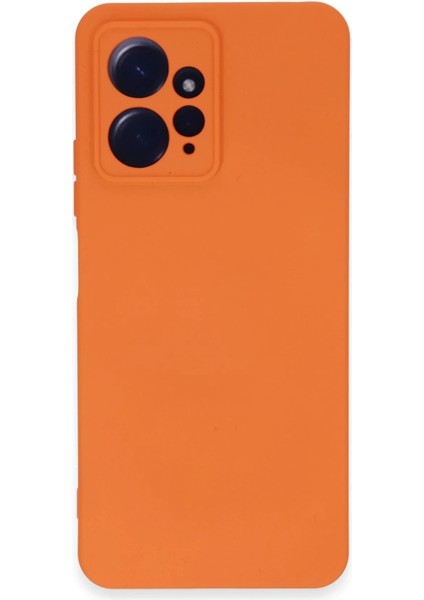 Newface Xiaomi Redmi Note 12 4g Kılıf Nano Içi Kadife Silikon - Turuncu