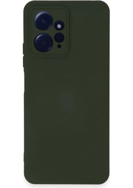 Newface Xiaomi Redmi Note 12 4g Kılıf Nano Içi Kadife Silikon - Koyu Yeşil