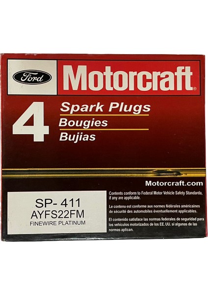 Ford Escort Clx 1.6 Ateşleme Platinyum Buji Takımı Orijinal | Motorcraft SP-411 AYFS22FM