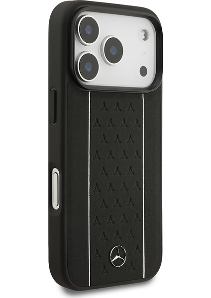 iPhone 17 Pro Kılıf Mercedes Benz Lisanslı M-Safe Uyumlu Şeritli Yıldız Desenli Metal Logolu Siyah fiyatları