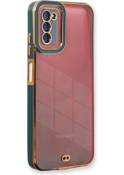 Newface Samsung Galaxy A03S Kılıf Liva Lens Silikon - Yeşil