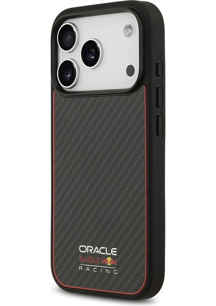 iPhone 17 Pro Uyumlu Kılıf Redbull Lisanslı M-Safe Şarj Özellikli Karbon Fiber Kevlar Kapak Siyah fiyatları