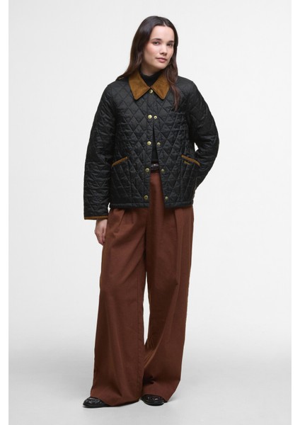 Icons Cropped Liddesdale Kapitone Ceket BK91 Black/classic modelleri