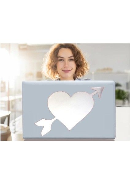 2 Adet Defter Sticker,laptop Sticker Aynalı Kalp Şekilli 20X11X0,6CM