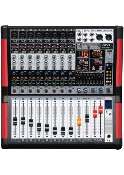 D-8P2000 Fx Usb-Sd-Bluetooth Destekli 2X1000 Watt 8 Kanal Power Mixer modelleri