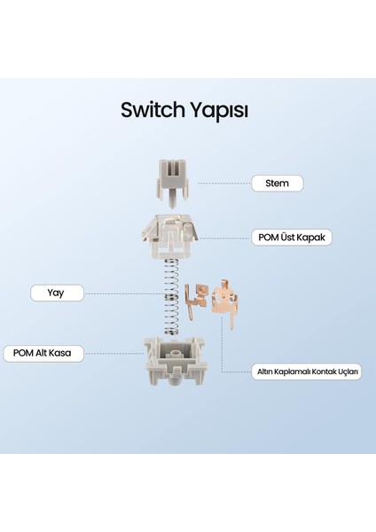 Leobog Gray Wood V3 Lineer Mekanik Switch 100 Adet fırsatları