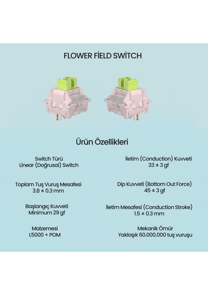 Leobog Huatian Lineer Mekanik Switch 100 Adet fiyatları