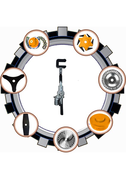 Eısenn Hero 9000 Sırt Tipi Benzinli Motorlu Tırpan + Zeytin Badem Hasat Makinası 9 Parça Özel Set indirimleri