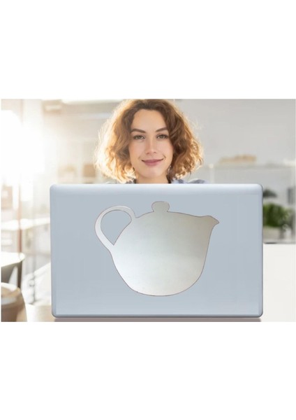 2 Adet Defter Sticker,laptop Sticker Aynalı Çaydanlık Şekilli 20X15X0,6CM