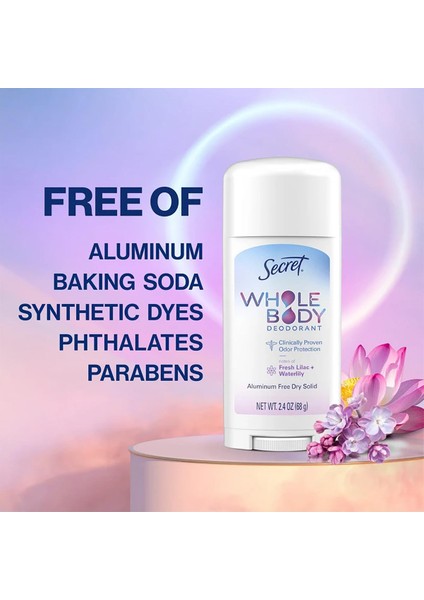 Whole Body Fresh Lilac + Waterlily Alüminyumsuz Tüm Vücut Stick Deodorant 68GR modelleri
