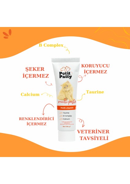 Multi Paste 100 G Kediler Için Multivitamin Malt Macunu modelleri