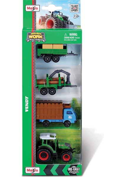 Mini Work Machines 4"lü Set - Fendt modelleri