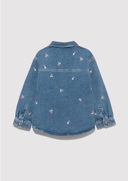 7210002-90881 Lulu Mavi Jean Gömlek fırsatları