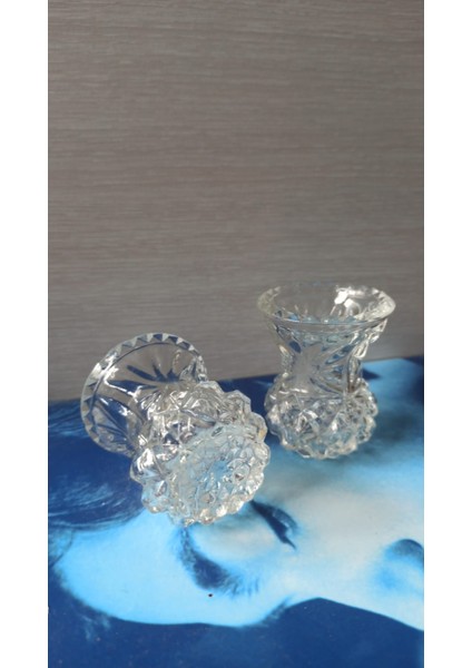 Vintage Cam Kristal Kesme Mini Bardak Seti Ikili & 6 cm fiyatları