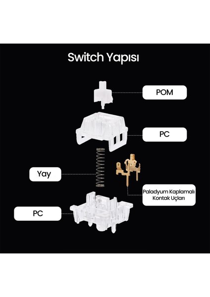 Leobog Ice Soul Tactile Mekanik Switch 100 Adet fırsatları