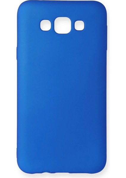 Newface Samsung Galaxy E7 Kılıf First Silikon - Mavi