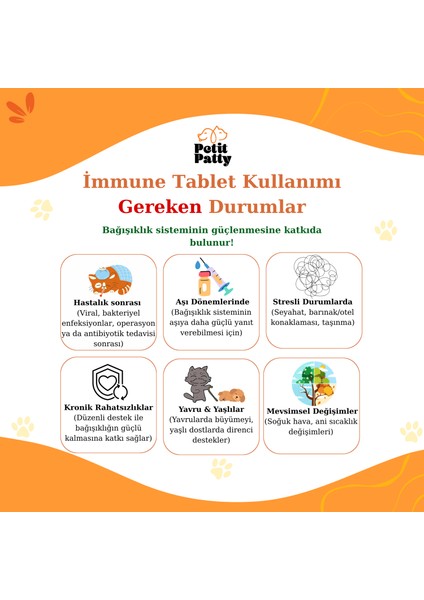 Immune System Kedi ve Köpekler Için Destekleyici Tablet (75 Tablet) modelleri