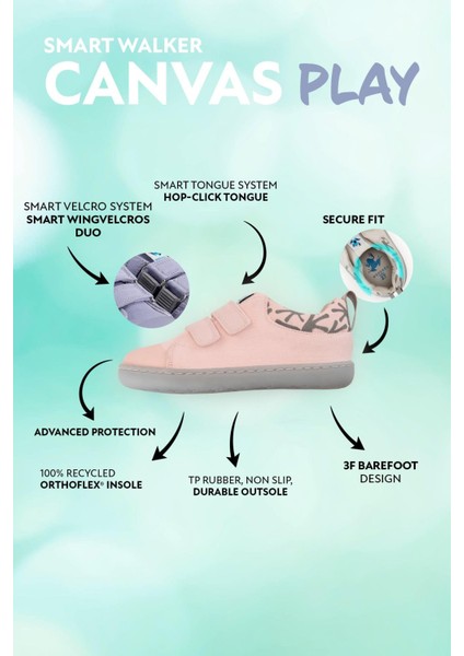 Smart Walker Canvas Play Toz Pembe Barefoot Çocuk Ayakkabı fiyatları