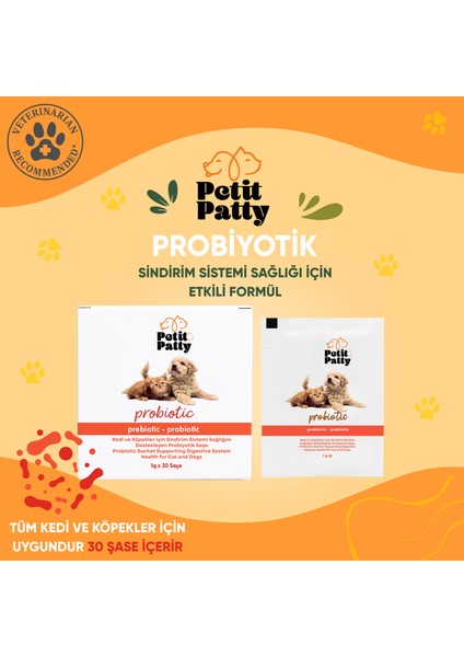 Probiotic Kedi ve Köpekler Için Probiyotik Saşe 30X1G