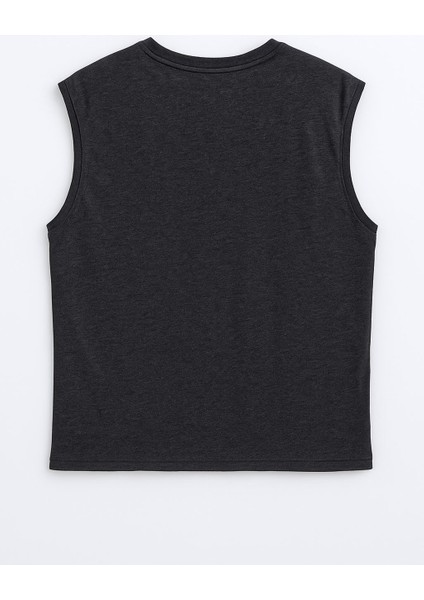 Erkek Bisiklet Yaka Sıfır Kol %100 Pamuk T-Shirt modelleri
