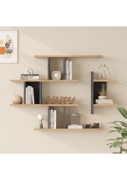 Shelf 25 Duvar Rafı Sepet-Antrasit WL25-SA