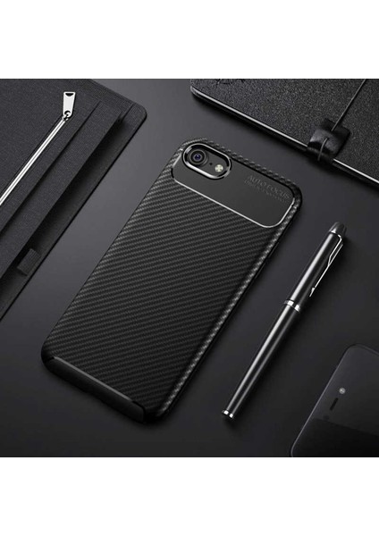 Apple iPhone 6 Kılıf Karbon Desneli Iz Yapmaz Slim Ince Esnek Negro Silikon Kapak