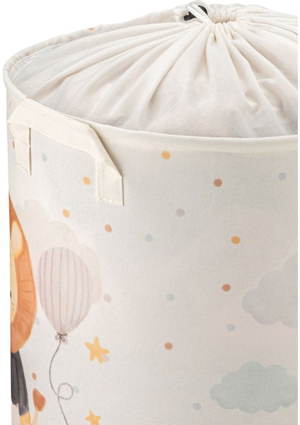 Tavşan Baskılı Fileli Çok Amaçlı Oyuncak Kirli Çamaşır Sepeti Katlanır Düzenleyici Sepet 37X40 modelleri