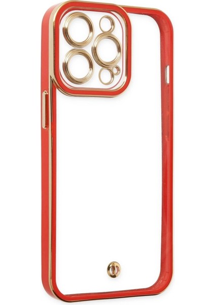 Newface iPhone 13 Pro Max Kılıf Liva Lens Silikon - Kırmızı fırsatları