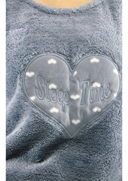 Sıfır Yaka Polar Pijama Takımı modelleri