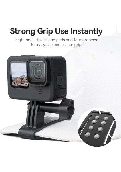 Kafa Bandı Askısı, Klips Montajı, Bilek Askısı, Akıllı Telefon Aksiyon Kamera Aksesuarı, Hızlı Çıkarılabilir Tutucu, Telefon Aparatı, Gopro Hero 12/11/10/9/8 ve Aksiyon Kameralar Için modelleri