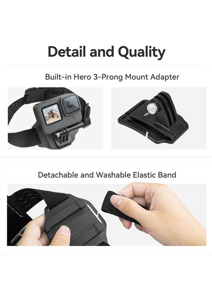 Kafa Bandı Askısı, Klips Montajı, Bilek Askısı, Akıllı Telefon Aksiyon Kamera Aksesuarı, Hızlı Çıkarılabilir Tutucu, Telefon Aparatı, Gopro Hero 12/11/10/9/8 ve Aksiyon Kameralar Için fırsatları