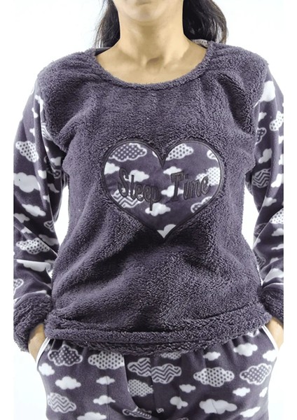 Sıfır Yaka Polar Pijama Takımı indirimleri