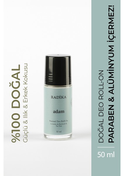 / Doğal Roll On / Erkek Roll-On / Adam Roll-On / Alüminyum ve Paraben Içermez
