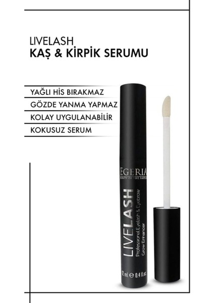 Egeria Kaş ve Kirpik Serumu 12 ml Hassas Kıl Köklerini Güçlendiren Yoğun Besleyici Formül modelleri