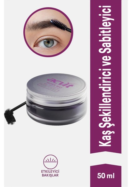 Kaş Sabitleyici Jel 50 ml Suya ve Tere Dayanıklı Vitaminli Doğal Görünüm Uzun Süre Kalıcı