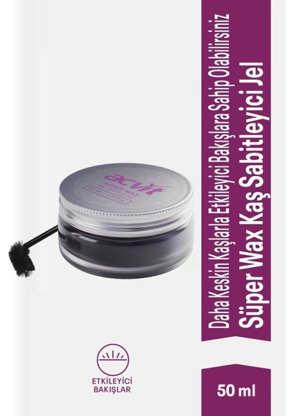Kaş Sabitleyici Jel 50 ml Suya ve Tere Dayanıklı Vitaminli Doğal Görünüm Uzun Süre Kalıcı