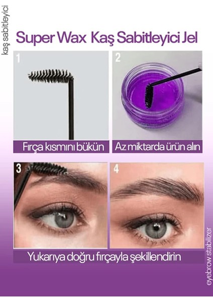 Kaş Sabitleyici Jel 50 ml Suya ve Tere Dayanıklı Vitaminli Doğal Görünüm Uzun Süre Kalıcı
