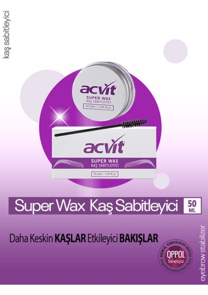 Kaş Sabitleyici Jel 50 ml Suya ve Tere Dayanıklı Vitaminli Doğal Görünüm Uzun Süre Kalıcı